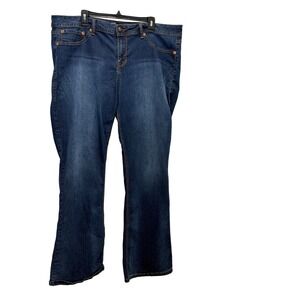Source of Wisdom Women's Slim Boot Jeans Size 22 Dark Wash Flared Denim Pants